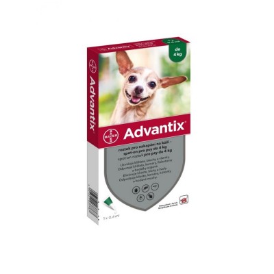 Advantix Spot On 1x0,4ml pro psy do 4kg (1 pipeta)